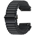 22mm Nylon Band for Huawei Watch 4   4 Pro   GT 4 46mm Wave Design Watch Strap - Dark Grey For Discount