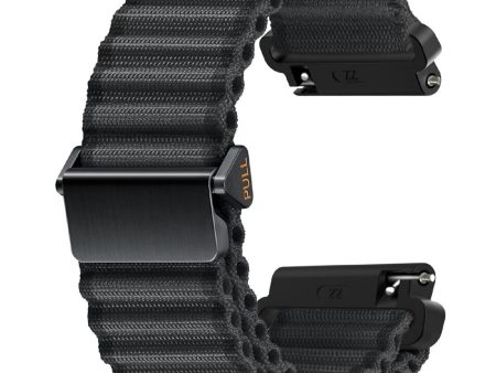 22mm Nylon Band for Huawei Watch 4   4 Pro   GT 4 46mm Wave Design Watch Strap - Dark Grey For Discount