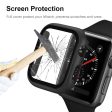 Apple Watch Series 10 42mm Protective Case All-Around Hard Bump Resistant Watch Cover with Tempered Glass Film - Transparent Online Sale