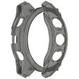 Garmin Fenix 8 51mm Watch Case Half Wrapped Flexible Flexible Protective Cover - Transparent Black on Sale