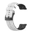 24mm football textured silicone watch strap for Sunnto watch - White   Black Sale