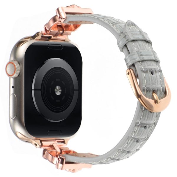 Apple Watch Series 49mm - 45mm - 44mm - 42mm Watchband - Rose Gold   Grey Online Sale