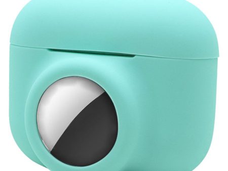 2-in-1 AirPods Pro   AirTags silicone case - Light Green For Discount