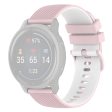 20mm silicone watch strap for Garmin watch - Pink   White Hot on Sale