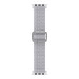 Apple Watch (41mm) stitching nylon watch strap with rhinestone buckle - Silver   White Hot on Sale