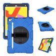 iPad 10.2 (2019) 360 degree durable dual color silicone case - Blue Outer Layer   Black Online Hot Sale