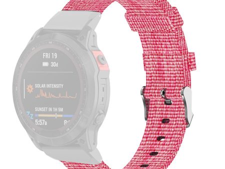 20mm canvas watch strap for Garmin watch with tool - Pink on Sale