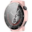 Huawei Watch GT 5 Pro 46mm Bump Resistant Cover Scale Design Watch Case Cover with Tempered Glass Screen Film - Rose Gold Online