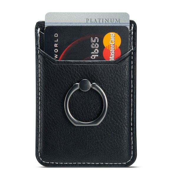 MUXMA Universal Cowhide leather card holder - Black on Sale