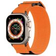 Apple Watch Series 49mm - 45mm - 44mm - 42mm Fastening Watchband Nylon Strap - Orange Online now