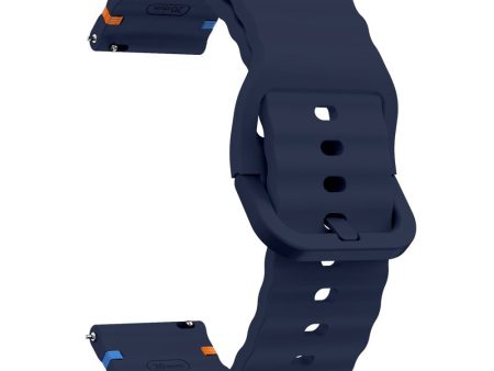 22mm Silicone Band Xiaomi Watch S4 Sport   Redmi Watch 5 Active Wave Design Watch Strap - Midnight Blue Cheap