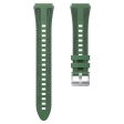 18mm Strap Huawei Watch GT 5 41mm   GT 4 41mm   Garmin Venu 3S Universal Silicone+Nylon Watch Band - Green For Sale