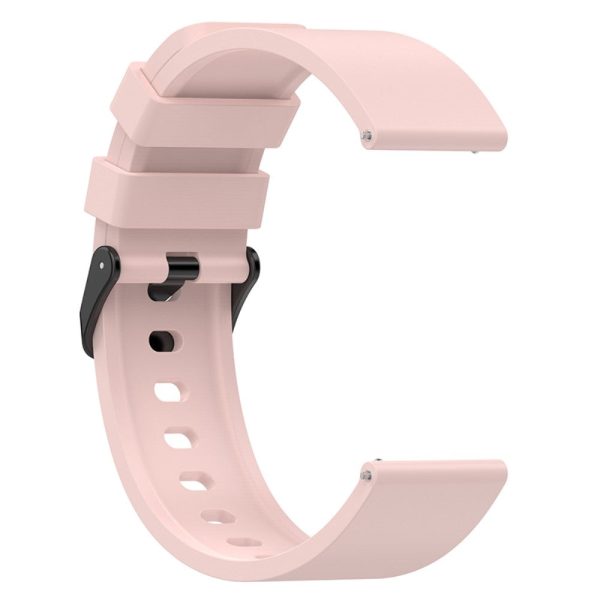 Amazfit Bip 3   Bip S silicone watch strap with black buckle - Light Pink Online Sale