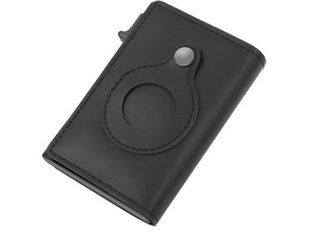 AirTags leather wallet card holder - Black Sale