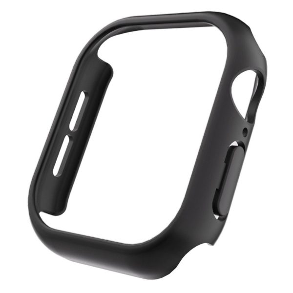 Apple Watch Series 10 46mm Case Matte Hollow Hard Bump Resistant Watch Protective Cover - Black For Cheap