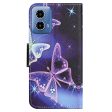 Wonderland Motorola Moto G24 flip case - Sparkling Butterflies Online Sale