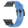 Apple Watch Series 49mm - 45mm - 44mm - 42mm Flexible Watch Band - Black   Baby Blue Online