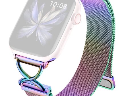 Apple Watch Series 9 8 7 41mm   6 5 4 SE SE (2022) SE (2023) 40mm   1 2 3 38mm Metal Strap Wrist Band - Multi-color Cheap