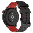 20mm Universal dual color football pattern style strap - Black   Red Sale