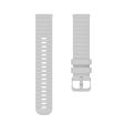 18mm wave grain style silicone watch strap for Garmin watch - Grey For Discount