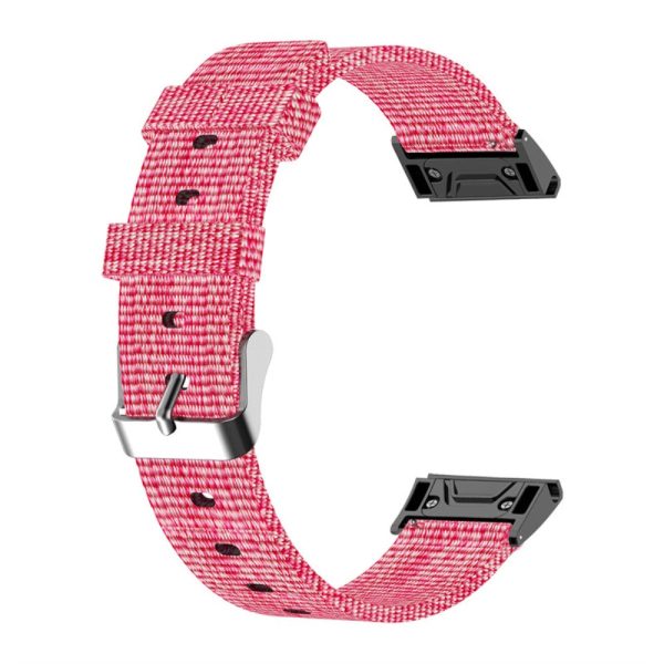 20mm canvas watch strap for Garmin watch with tool - Pink on Sale