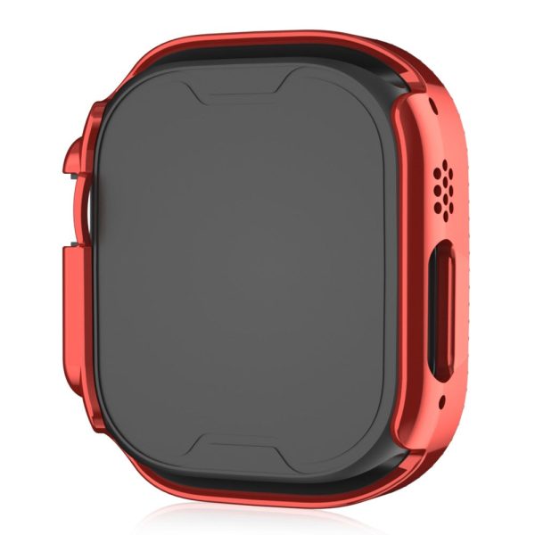 Apple Watch Ultra dual-row rhinestone décor cover - Red For Discount