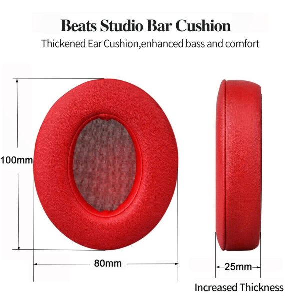 1 Pair Beats Studio 3.0   2.0 comfortable ear cushions - Black Supply