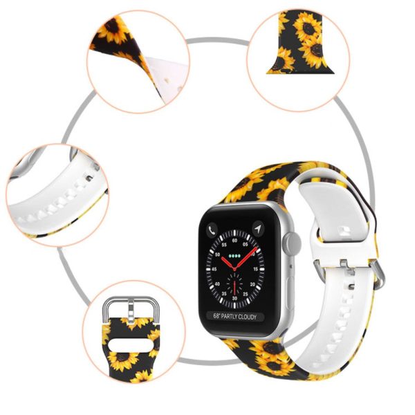 Apple Watch Series 8 (41mm) silicone pattern watch strap - Purple Leopard Print Supply