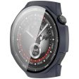 Huawei Watch GT 5 Pro 46mm Bump Resistant Cover Watch Case Cover with Tempered Glass Screen Film - Dark Blue Sale