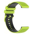 22mm Universal dual color grid pattern silicone watch strap - Lime   Black Online Hot Sale