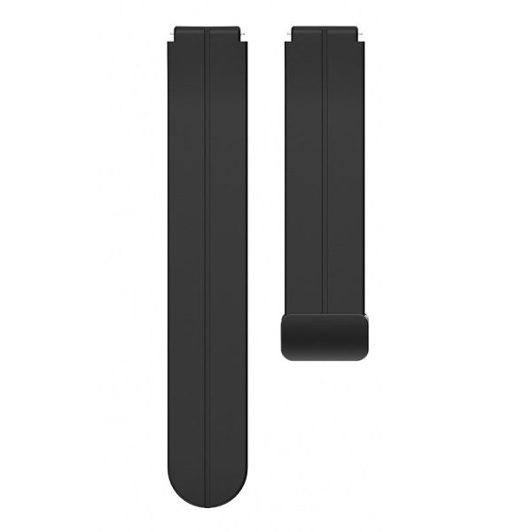 18mm Universal silicone strap with black buckle - Black For Cheap