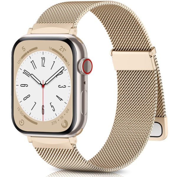 Apple Watch Series 49mm - 45mm - 44mm - 42mm Metal Strap Watchband - Retro Gold Online Hot Sale