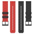 20mm Universal dual color football pattern style strap - Black   Red Sale