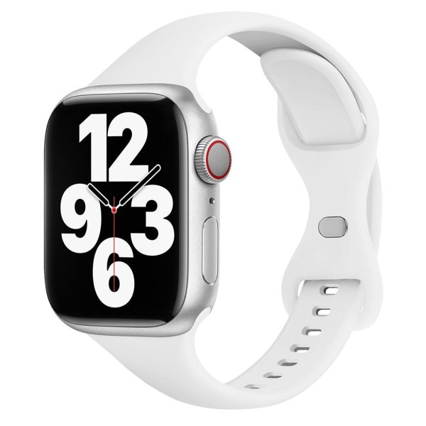 Apple Watch 49mm   45mm   44mm   42mm Silicone Watch Strap - White Supply