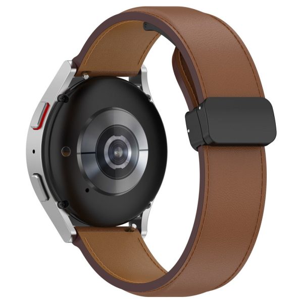 22mm Genuine leather strap for Huawei and Samsung watch - Brown Fashion