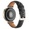 18mm Watch Strap for Huawei Watch GT 4 41mm   Garmin Venu 3S Genuine Cow Leather Watch Band - Black on Sale