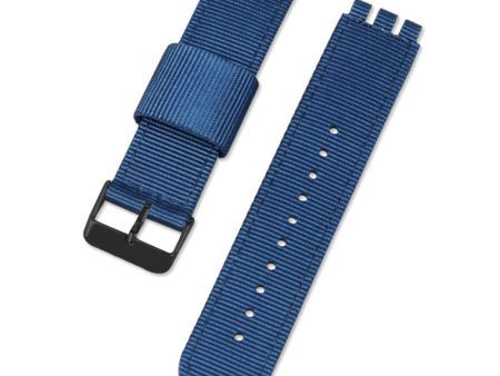 20mm Universal breathable nylon + canvas watch strap with black buckle - Royal Blue Hot on Sale