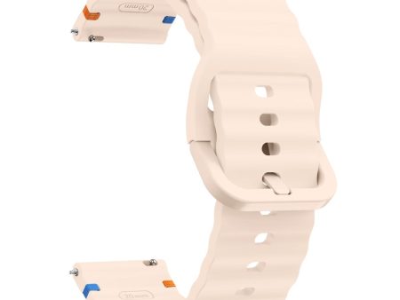 22mm Silicone Band Xiaomi Watch S4 Sport   Redmi Watch 5 Active Wave Design Watch Strap - Pink Supply