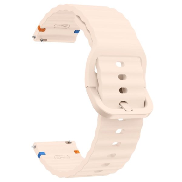 22mm Silicone Band Xiaomi Watch S4 Sport   Redmi Watch 5 Active Wave Design Watch Strap - Pink Supply