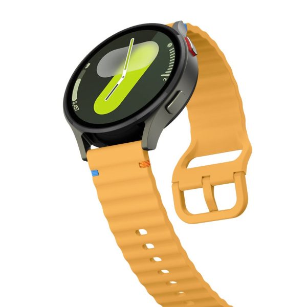 20mm Silicone Band Garminactive 5   Garmin vivoactive 5   Venu Sq Wave Design Watch Strap - Yellow Online now