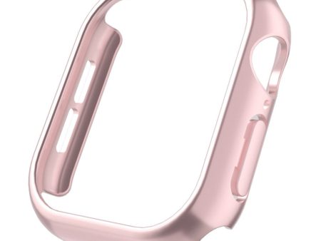 Apple Watch Series 10 46mm Case Matte Hollow Hard Bump Resistant Watch Protective Cover - Rose Gold Supply