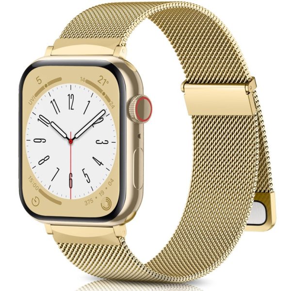 Apple Watch Series 41mm - 40mm - 38mm Metal Strap Watchband - Gold For Discount