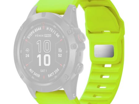 26mm Silicone Band Garmin Fenix 8 51mm   Enduro 3   Enduro 2 Quick Release Watch Strap - Green For Sale