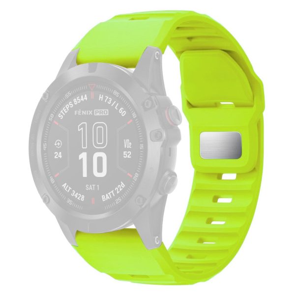 26mm Silicone Band Garmin Fenix 8 51mm   Enduro 3   Enduro 2 Quick Release Watch Strap - Green For Sale