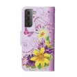 Wonderland Samsung Galaxy S22 flip case - Yellow Flowers For Discount