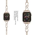 Apple Watch Series 8 (41mm) rhinestone décor wrist strap - Gold For Discount