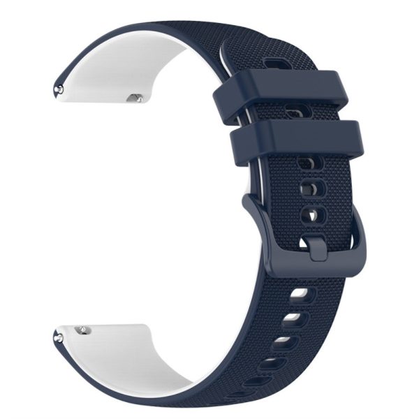 20mm silicone watch strap for Garmin watch - Navy Blue   White Cheap