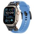 Apple Watch Series 49mm - 45mm - 44mm - 42mm Flexible Watch Band - Black   Baby Blue Online