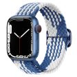 Apple Watch Series 8 (45mm)   Watch Ultra flexible weave style watch strap - Z-shape Blue   White Online Sale