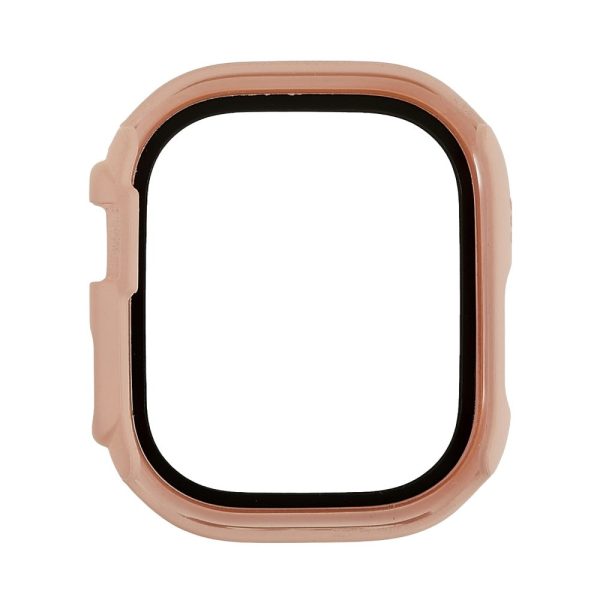 Apple Watch Ultra cover with tempered glass screen protector - Pink Online Sale